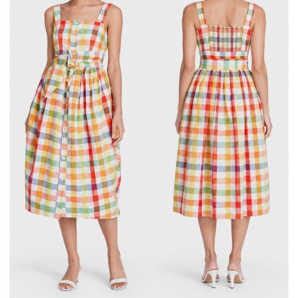 Christopher John Rogers Target Dress 16W 18W Plaid Belted Midi Cotton NWT